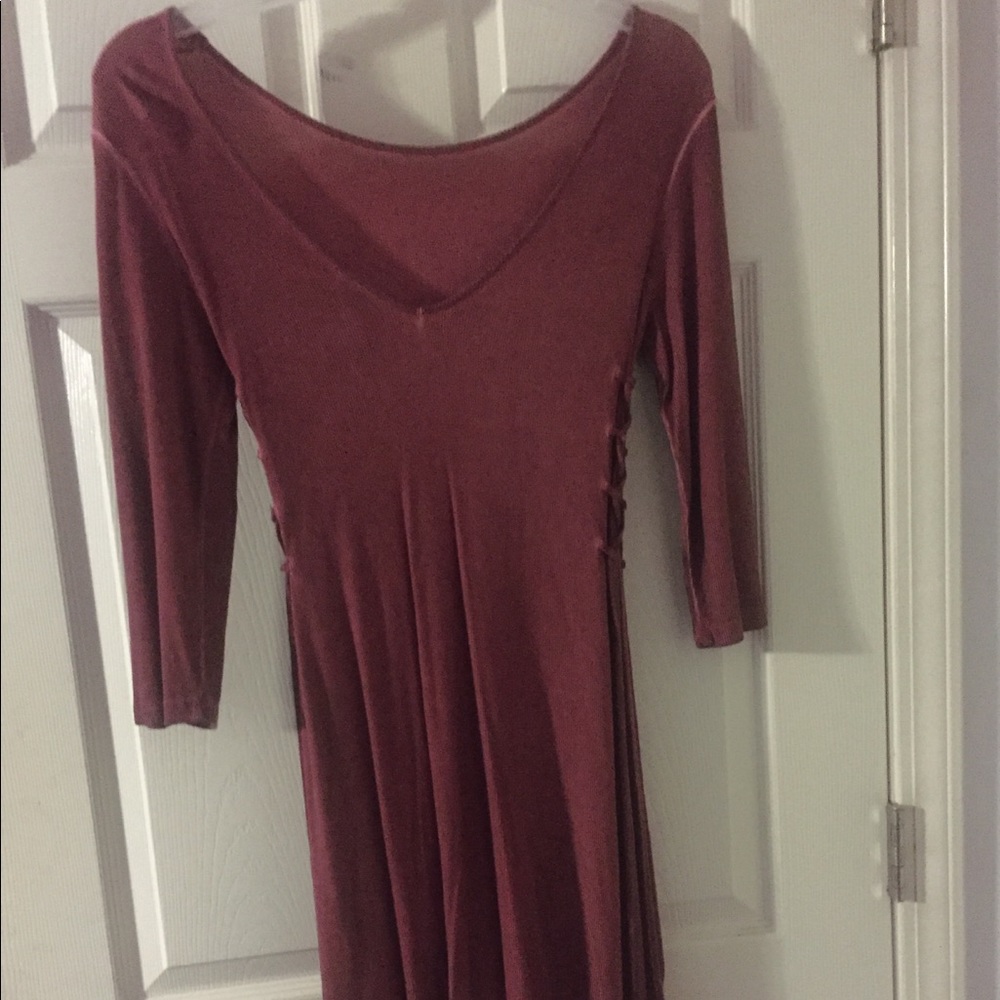 Red Dress with Laced Sides